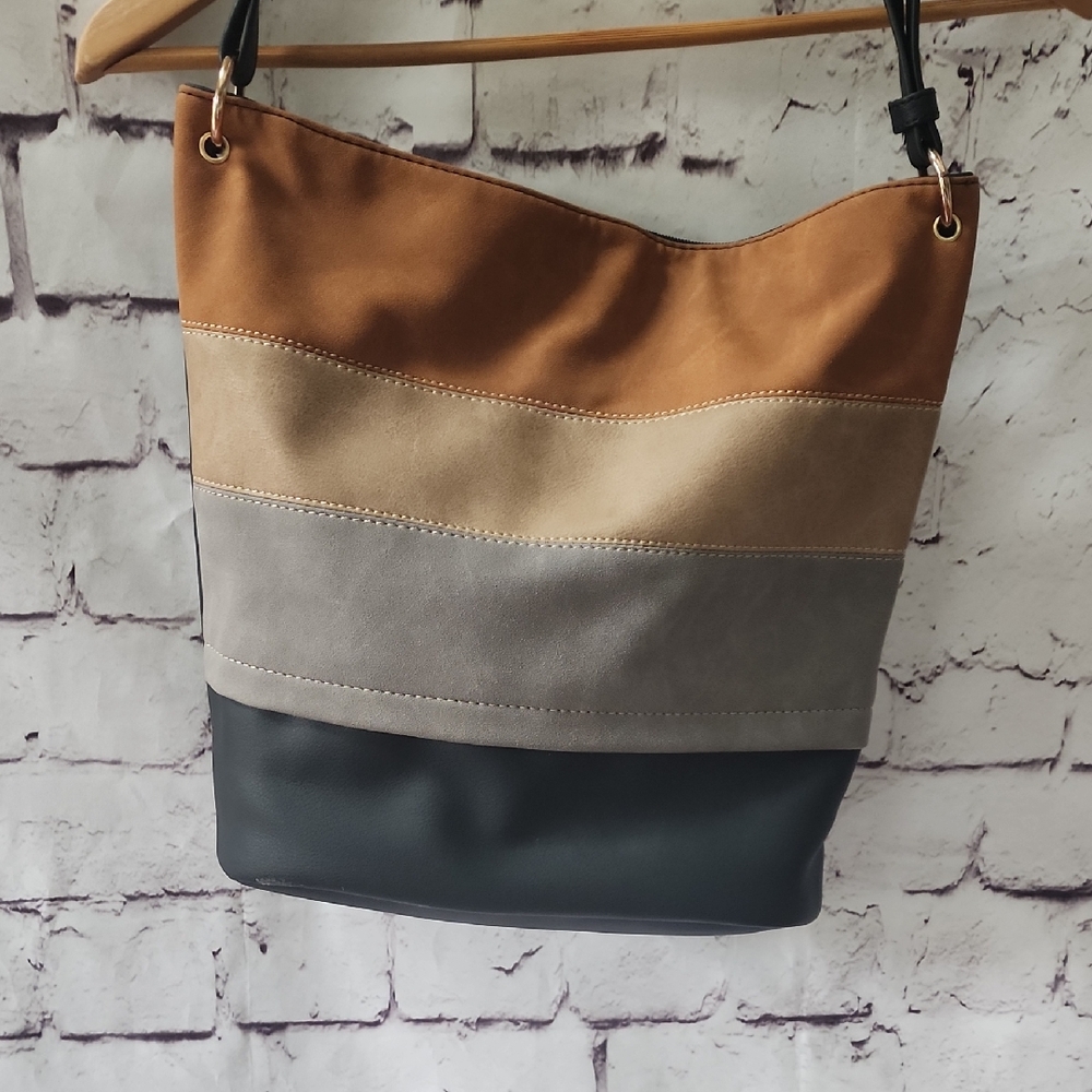 Multicolor Striped Womens Bag Tote Hobo Shoulder Top Handle Handbag Purse